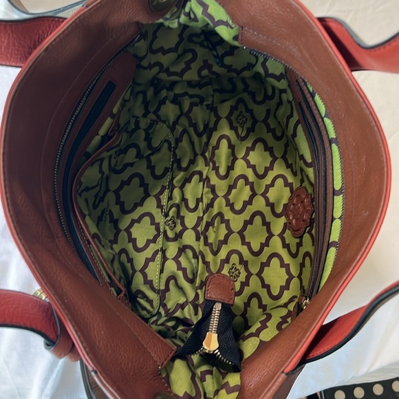 orYANY Colorblock Pebbled Leather LIAN Satchel 2 Way/Crossbody - Picture 8 of 9